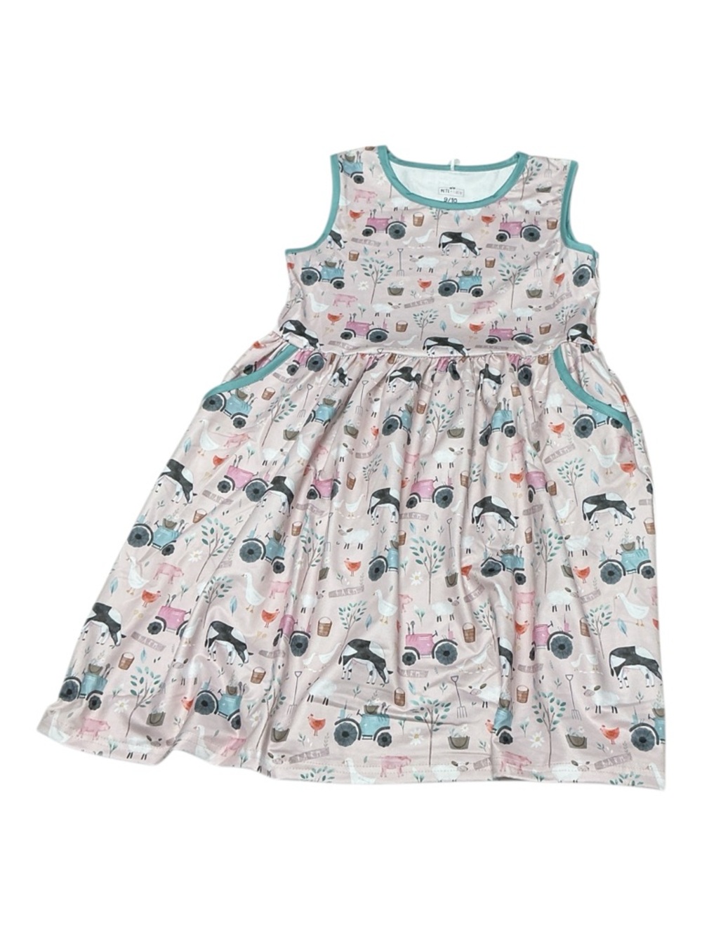 Pete + Lucy - NWT - Friendly Farmyard Girls Dress With Pockets
